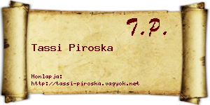 Tassi Piroska névjegykártya