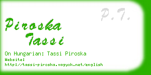 piroska tassi business card
